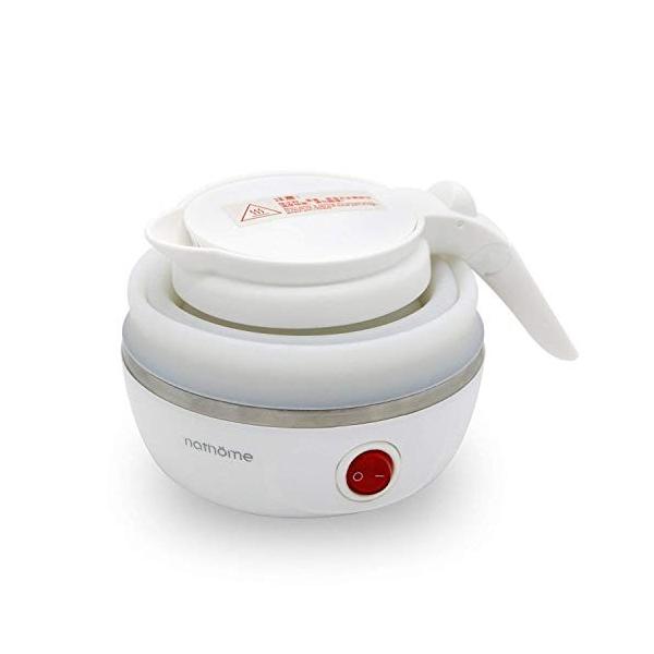 Nathome 折りたためるトラベルケトル ホワイト 折りたたみ式 電気ポット 電圧切替式 全世界で使える携帯ポット ポータブル シリコーン キャンプ Buyee 日本代购平台 产品购物网站大全 Buyee一站式代购 Bot Online