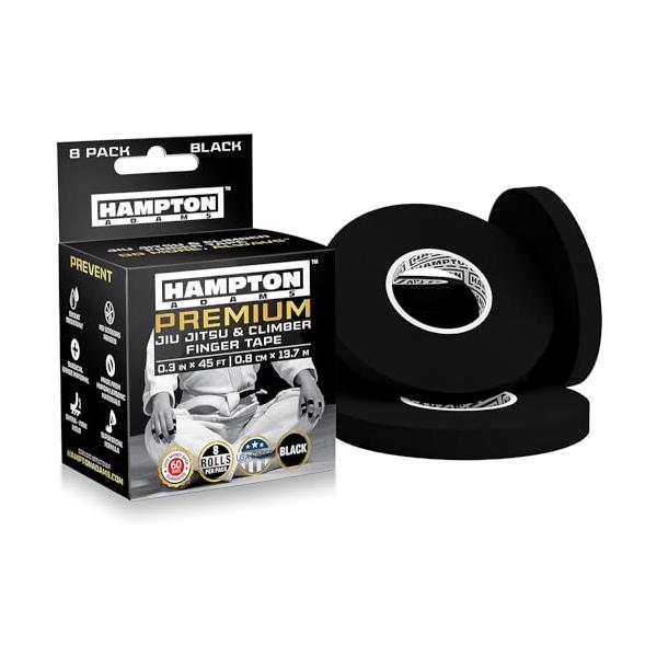 「商品情報」全てのアスリートの手指保護のためのフィンガーテープ（8mm x 13.7m 、8巻入）／最大限の圧迫力で指を固定し、腫れを防いで早期回復を助けます／高圧着＆強力粘着／強く、長く、耐久性のあるホールドを保証／チョークとの相性も抜群...