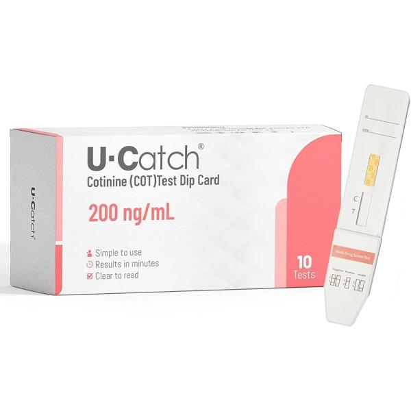 「商品情報」説明ご家庭でお手軽に喫煙のセルフチェックができるコチニン検査キット／喫煙時に体内に吸収されたニコチンの代謝産物を「コチニン」といい、尿中のコチニンの含有量を測定します／ 禁煙時や妊娠時のご家庭内でのセルフチェック／生命保険加入時...