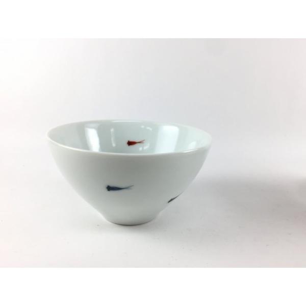 有田焼 李荘窯 平仙茶(9.5cm)赤青めだか【9.5cm 小鉢 小ぶりの茶碗
