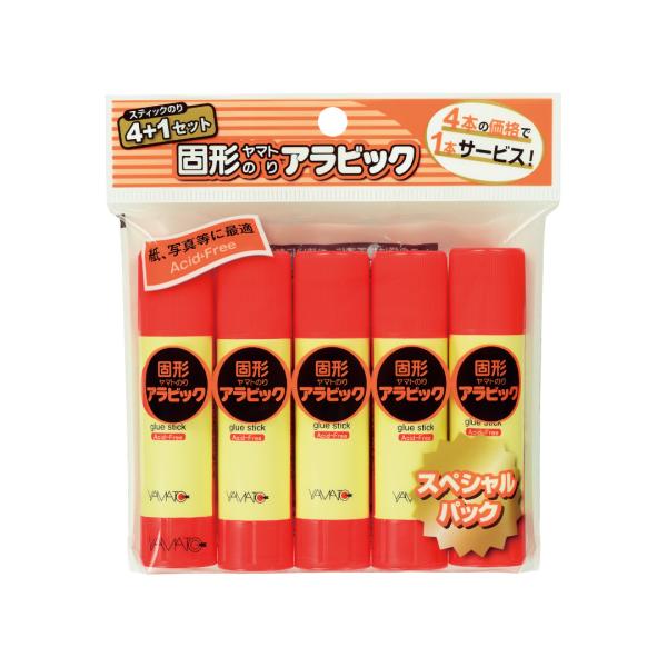 他サイト： 固形アラビック スティックのり YSシリーズ10g入り 5本パック 固形糊 固形のり 事務用品の商品画像