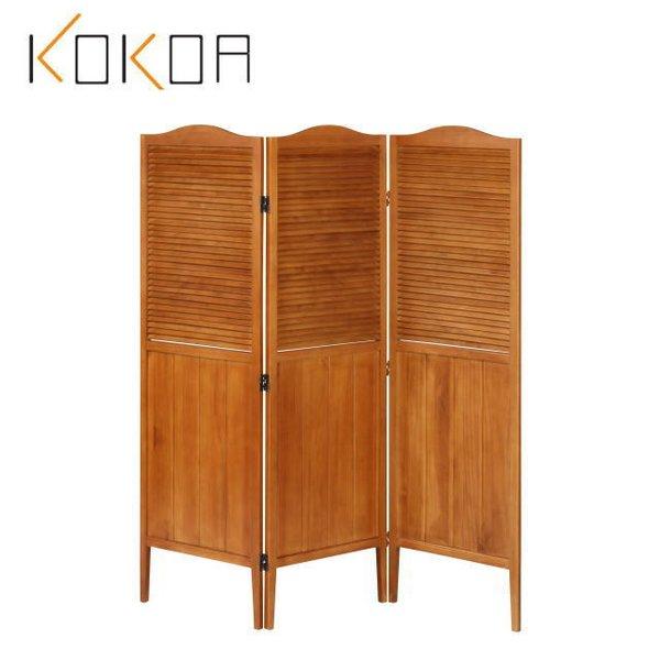 【極美品】弘益 KOKOA 3連パーテーション 木製 間仕切り ルーバー 北欧 弘益 パーテーション 北欧 自立 3連 木製 目隠し 衝立 間仕切り 部屋