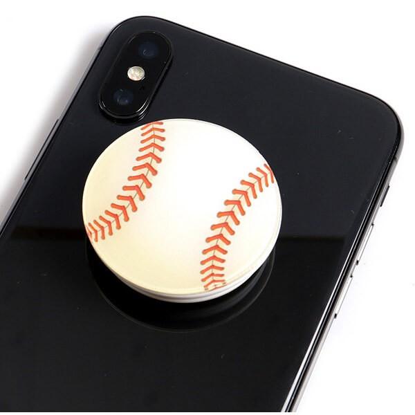 野球 グッズ 雑貨 プレゼント イベント 卒業 部活 ギフト 記念品 学校 スマホスタンドにできるイヤホンコード巻き 野球タイプ１個