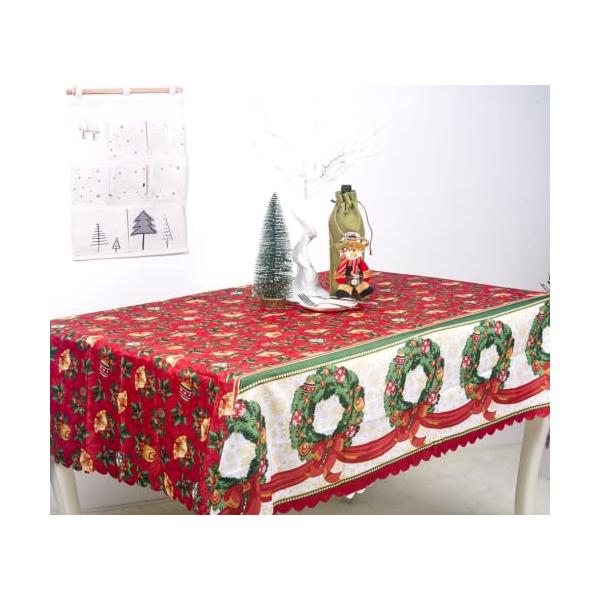 クリスマス テーブルクロス テーブルカバー クリスマス飾り ベル レストラン 背景布 暖炉 玄関 飾り付け クリスマスディナー 雰囲気作り パーテイー