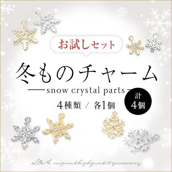 4種類計4個 雪の結晶チャーム お試しセット スターターセット