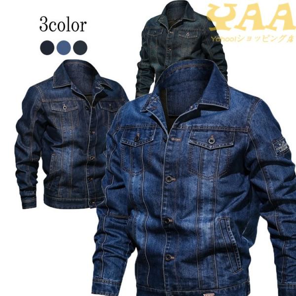 POWERAGE GORE-TEX Gジャン デニム ジャケット メンズ L CAMBIO デニムジャケット gジャン mj10067-ストライプデニム