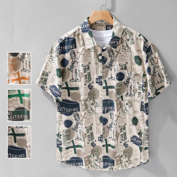 ハワイ製 コットン半袖シャツ L Hula Lani Hawaii フララニハワイ Tシャツ カットソー 半袖