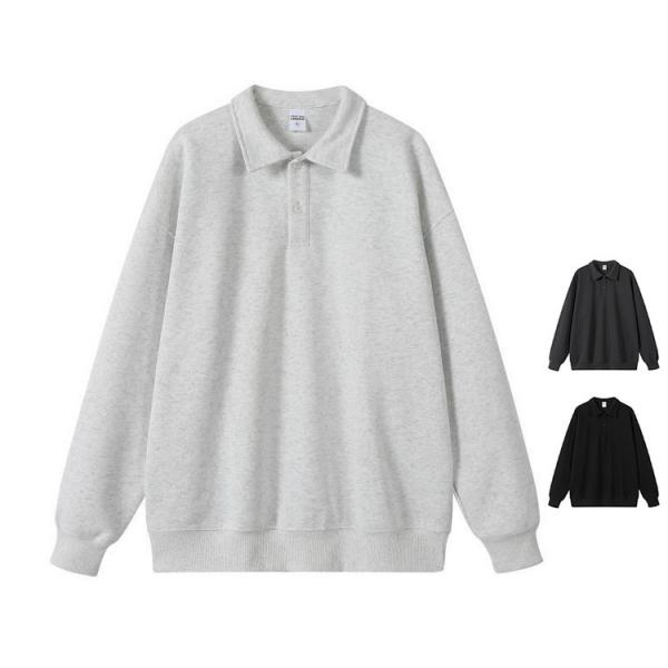 ポロシャツ メンズ 長袖 polo トップス 長袖ポロ 春服 無地 コットン