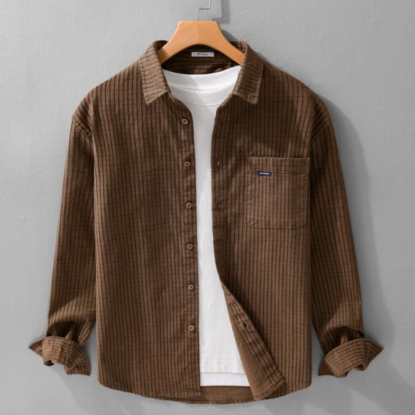 きれいめシャツ 100％綿 秋服 秋物 シャツ カジュアルシャツ 長袖シャツ トップス 防寒 メンズ ファッション