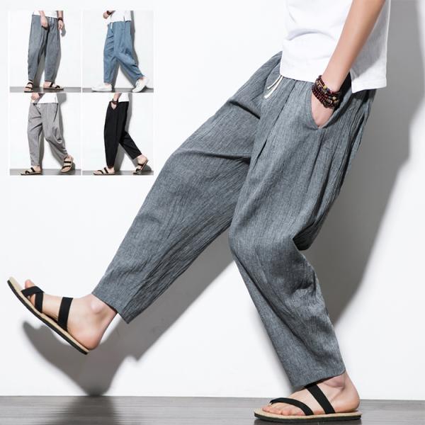 テーパードパンツ メンズ 麻ズボン リネンパンツ カジュアル ロングパンツ イージーパンツ ルームウェア 夏 Yaa 21 Sarueru014 Yaa 通販 Yahoo ショッピング