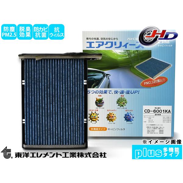 ミニカ H42A H42V H47A H47V エアコンフィルター エアクリィーズplus 多機能タイプ 東洋エレメント ケース付 H10.10〜H23.06 CMI-4003KA