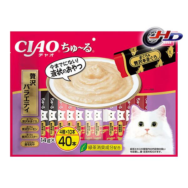 CIAO ちゅ〜る 贅沢バラエティ 14g×40本 とろ〜り食べやすい液状おやつ CIAO