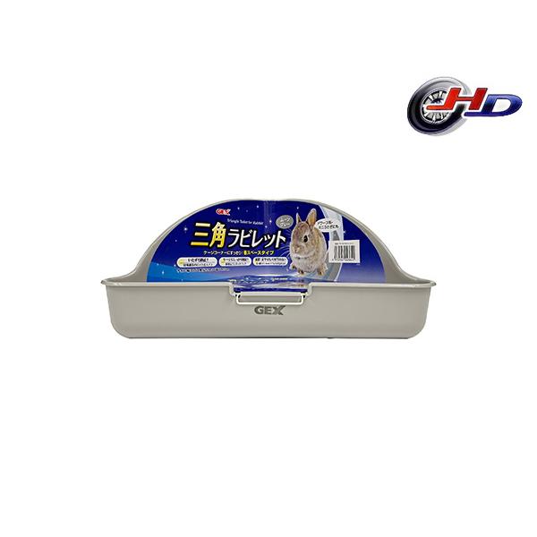 三角ラビレット消臭セット ムーングレーコーナー設置で省スペース！ケージ内ひろびろ！・ケージのコーナーに設置してスッキリ。省スペースタイプ・特殊構造のロック式スノコでいらずら防止・便利なワンタッチフックでケージにしっかり固定・広い網目(1.4...