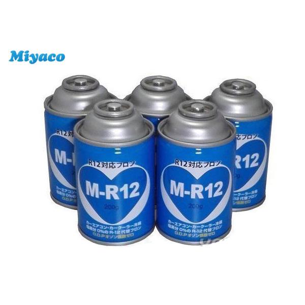 公式サイト R12対応 カーエアコン冷媒200g 5本セット R12対応 ノンフロンエアコンガス 1本