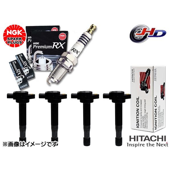 HITACHI Premium RX スパークプラグ・イグニッションコイルセット NGK フィット GK5 GK6 正規品 プレミアム RXプラグ 97544