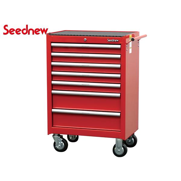 Seednew ローラーキャビネット 赤 レッド 7段引出し S-R907 シーズ