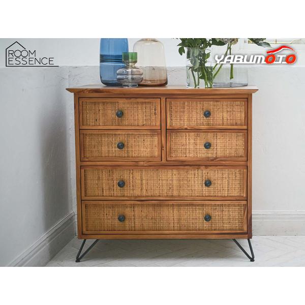 東谷 チェスト ブラウン W80×D40×H75 GUY-372 チェスト 収納 引き出し