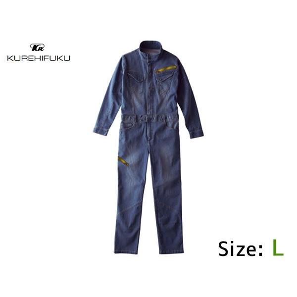 デニム ストレッチ ツナギ 23000 ブルーデニム  4L クレヒフク 秋冬 作業着 メカニック ユニフォーム 送料無料 デニム ストレッチ ツナギ 23000 ブルーデニム L クレヒフク 秋冬 作業