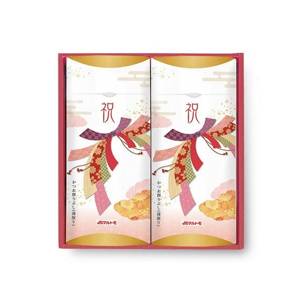 マルトモ 祝かつおぶし 詰合せかつお節を花状に薄く削った、見た目も美しいかつお節パックの詰め合わせギフトです。■商品詳細●メーカー品番：祝-20KR●かつお花つや削りパック（2g×14）×2化粧箱入●賞味期限：540日●保存方法：直射日光を...