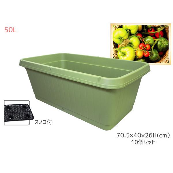 野菜 プランター 菜園 プランター 50l 710型 10個セット 70 5 40 26h Cm 深型 鉢 グリーン スノコ付 アイカ Aika 配送不可地域有 法人のみ配送 送料無料 Aika Veg 01 Chou Chou 通販 Yahoo ショッピング