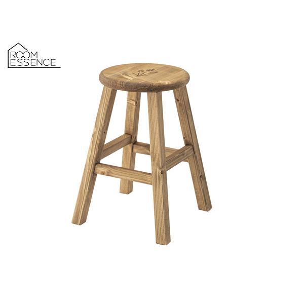 【メーカー直送】東谷 CFS-515 スツール丸 Azumaya 東谷 スツール丸 パイン材 おしゃれ 木製 いす チェア カントリー調