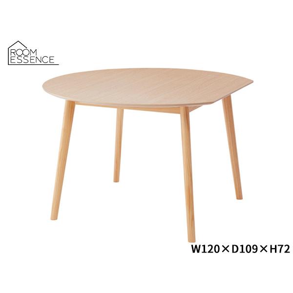 東谷 変形 ラウンドテーブル ナチュラル W120×D109×H72 TAP-003NA 組立