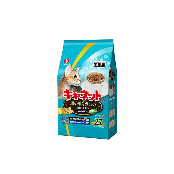 他サイト： キャネットチップ 海のめぐみミックス 2.7kg 国産第一号のキャットドライフードの商品画像