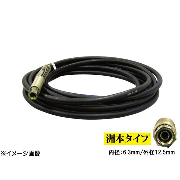 高圧温水洗車機 洗浄機用 洗車ホース 洲本タイプ 6-1 10m 内径 6.3mm