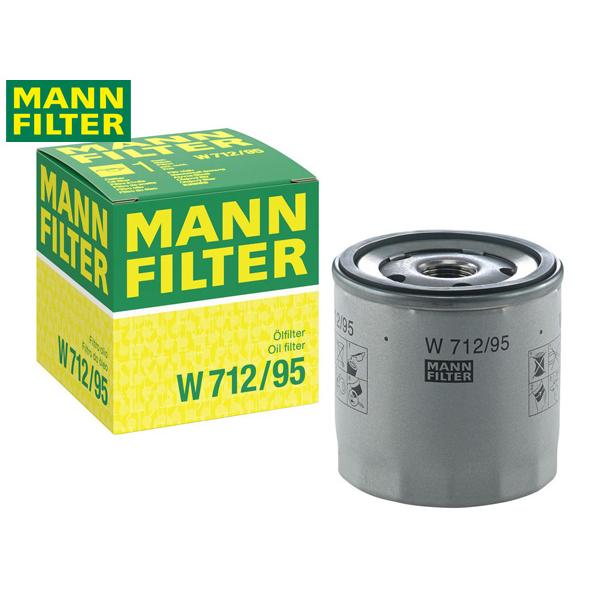 他サイト： フォルクスワーゲン ポロ 6RCJZ オイルフィルター オイルエレメント MANN FILTER 輸入車用 外車 W712/95 H26.08〜の商品画像