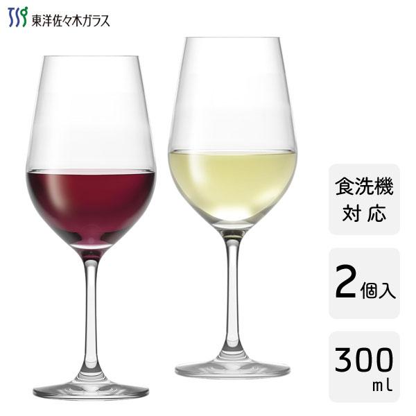 東洋佐々木ガラス クリスタル ワイングラスセット 300ml (ダイヤライン