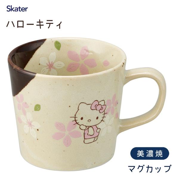 スケーター マグカップ ハローキティ 和風桜柄 CHMM1 / 日本製 和陶器