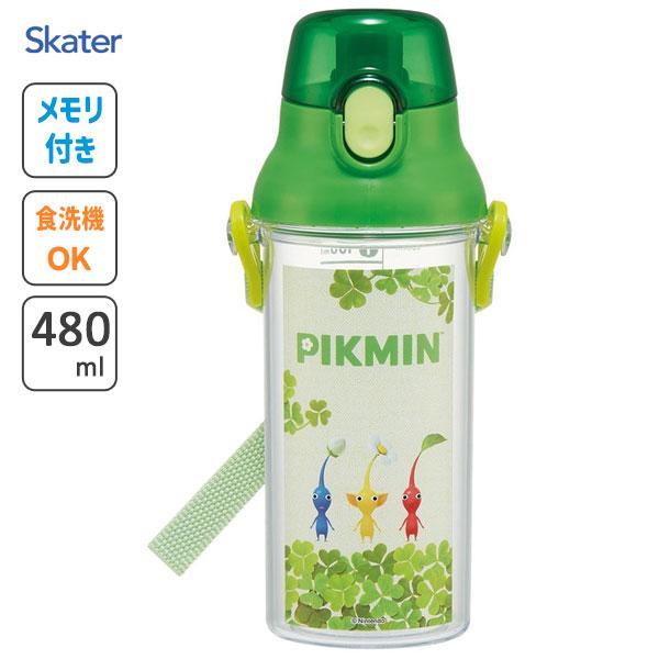他サイト： ドリンクマーカーボトル 480ml ピクミン スケーター PSB5TRC / 水筒 透明 食洗機 目盛り付き 子供用 キッズ用 かわいい シンプル 任天堂 PIKMIN 緑 グリーンの商品画像