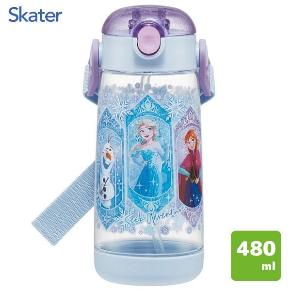 スケーター ワンプッシュ ストローボトル 480ml アナと雪の女王 25
