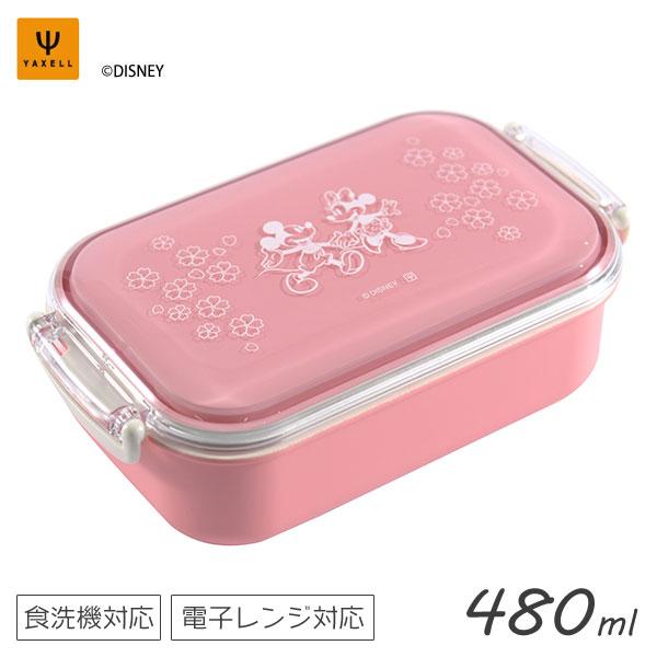 ヤクセル 長角ランチ 480ml さくら柄 (ミッキー&ミニー) 12424 ヤクセル 長角ランチ 480ml さくら柄 (ミッキー&ミニー) 12424