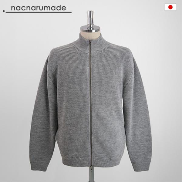 nacnarumade メンズ ドライバーズニット ウール 100％ 日本製 ニット カーディガン 秋冬 ジップアップ 厚手 五泉ニット ウール100%メンズドライバーズニット