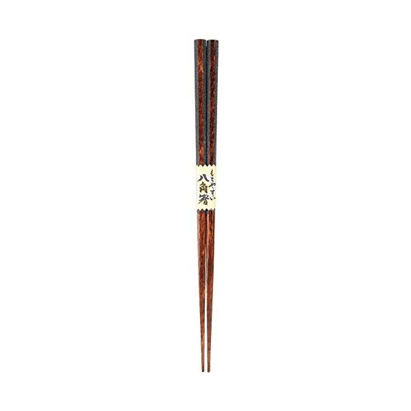 カワイ 『和柄の箸』 八角雨月 黒 23cm 105475