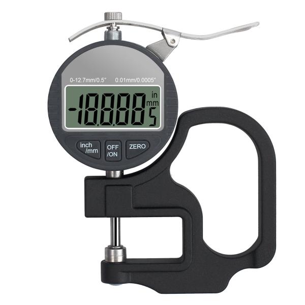 Neoteck デジタルシックネスゲージ 厚さ測定器 デジタル厚さ測定器 精度0.01mm 測定範囲0?12.7mm アルミ合金製 LCD大型液晶画面