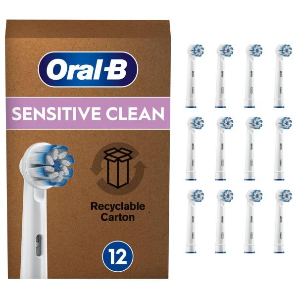 ブラウン オーラルb 替えブラシ やわらか極細毛ブラシ SENSITIVE CLEAN フラストレーションフリーパッケージ EB60 (12本)