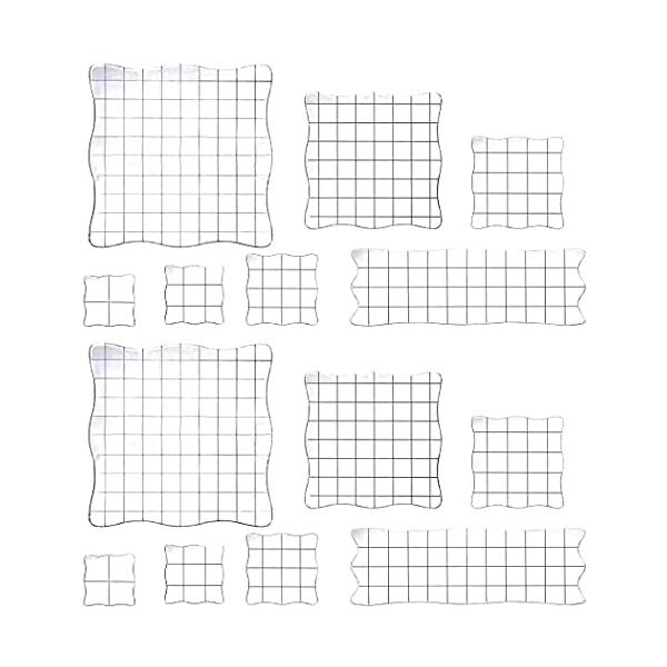 キレイに押せる：今とても人気のクリアスタンプですが、キレイに押せるかどうかはスタンプ用台座の使いやすさにかかってきます。その点、このアクリルブロックは縁が波形になっており、手に馴染みやすいのでキレイにスタンプを押しやすいです。マス目が使いや...