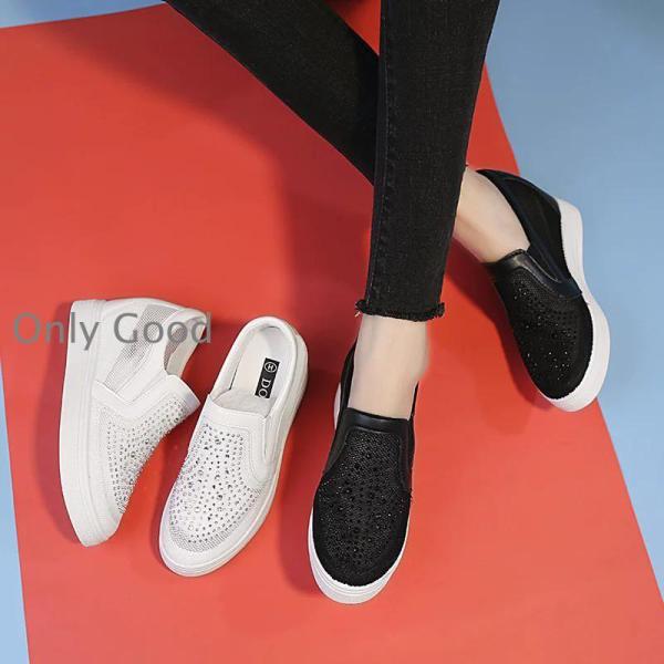 インヒール スリッポン レディース ウェッジソール スニーカー