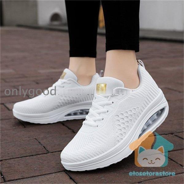 レディース スニーカー 厚底 疲れない ランニング シューズ 初心者 おすすめ 靴 歩きやすい おしゃれ カラー 黒スポーツ 運動 洗える