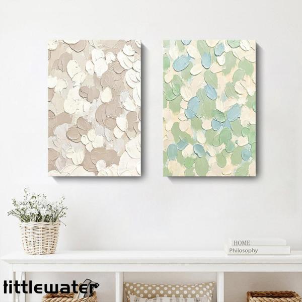 額絵　2枚セット 2枚セット 絵画 インテリア ファブリック 絵 40×60cm 壁掛け