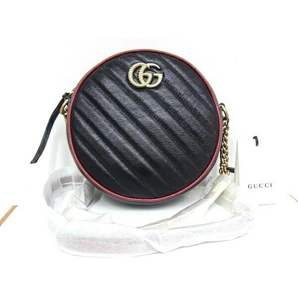 GUCCI グッチ 550154 チェーンショルダーバッグ GGマーモント ブラック 