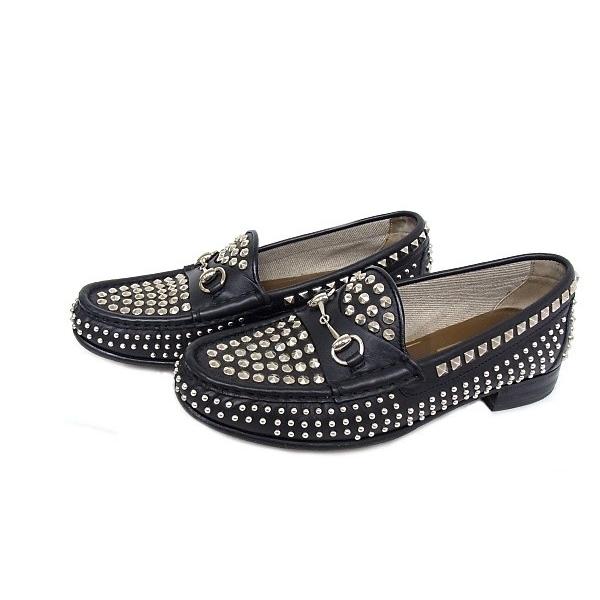 グッチ Gucci 革靴 ホースビット レディース 女性用 サイズ36 日本サイズ約23cm ブラック スタッズ 中古品 程度b 良品 19h 673 ヤギ質店 平塚駅前店 通販 Yahoo ショッピング