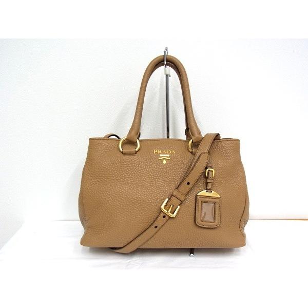 プラダ PRADA 1BA878 2WAYバッグ ヴィット ダイノ カーフ キャメル CARAMEL【中古】【程度A】【美品】【アウトレット】
