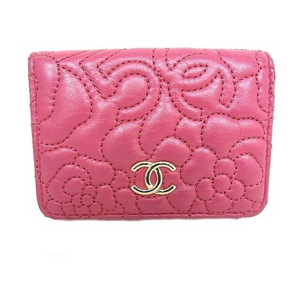 シャネル CHANEL 二つ折り財布 カメリア ピンク ラムスキン 楽天市場】【財布】CHANEL シャネル カメリア モチーフ カメリア