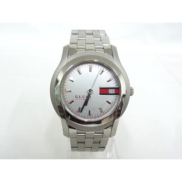 GUCCI グッチ 5500 AUTO YA055205 メンズ Gクラス シルバー文字 GUCCI グッチ 5500 AUTO YA055205 メンズ Gクラス シルバー文字
