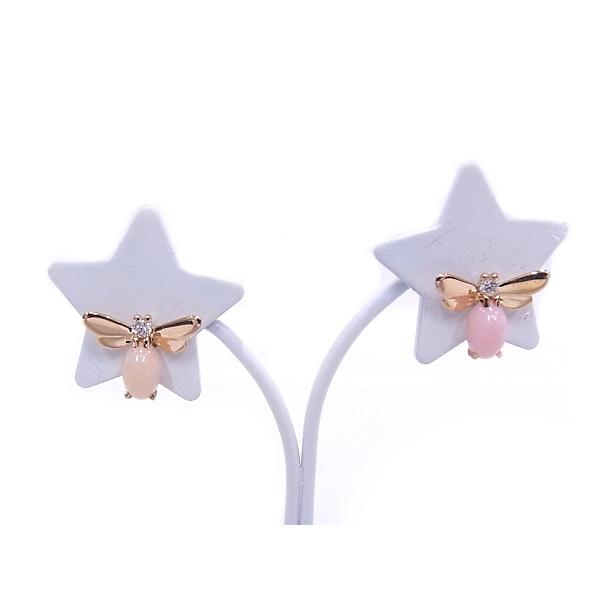 8　ショーメ　ピンクオパール　ピアス　PG  アトラップモア CHAUMET 美品 ショーメ アトラップモワ ピアス ピンクオパール