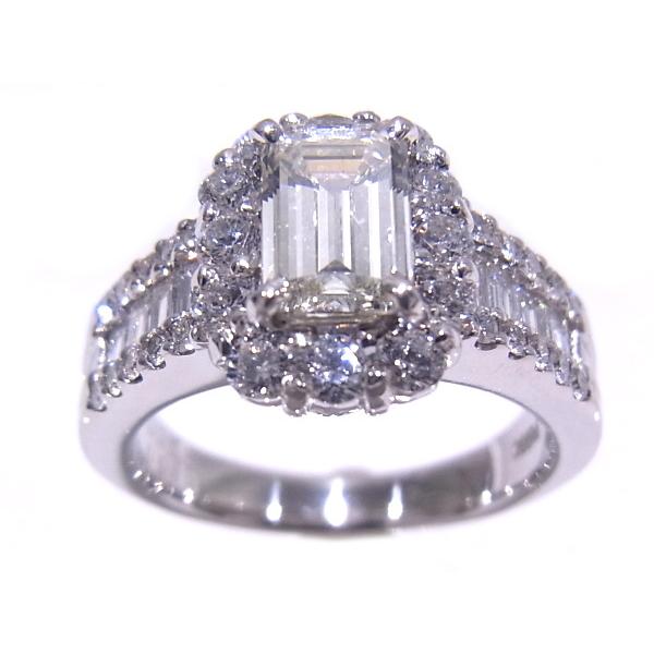 指輪 Pt900 プラチナ ダイヤリング 中石0.908ct メレダイヤ0.95ct