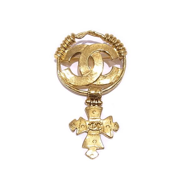【美品】CHANEL ココマーク パール ピン ブローチ ゴールド 00S CHANEL シャネル ブローチ A64978 Y09449 レディース ココマーク